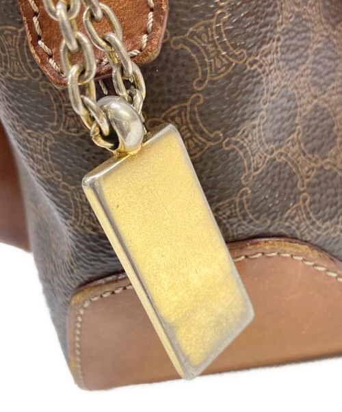 CELINE（セリーヌ）CELINE (セリーヌ) マカダムハンドバッグ ブラウンの古着・服飾アイテム