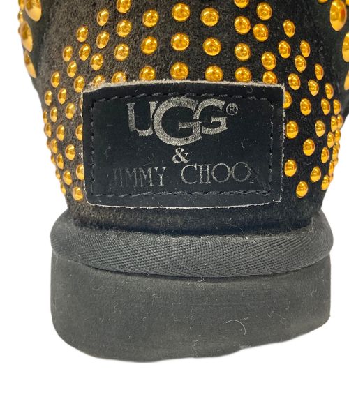 UGG（アグ）UGG (アグ) JIMMY CHOO (ジミーチュウ) スタッズムートンブーツ ブラック サイズ:USA 6の古着・服飾アイテム