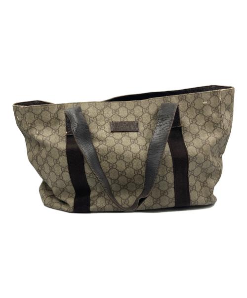GUCCI（グッチ）GUCCI (グッチ) GGプラストートバッグ ブラウンの古着・服飾アイテム