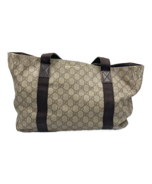GUCCI（グッチ）GUCCI (グッチ) GGプラストートバッグ ブラウンの古着・服飾アイテム
