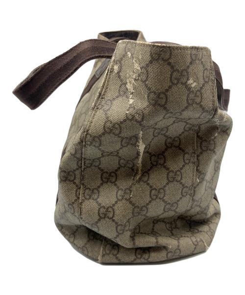 GUCCI（グッチ）GUCCI (グッチ) GGプラストートバッグ ブラウンの古着・服飾アイテム