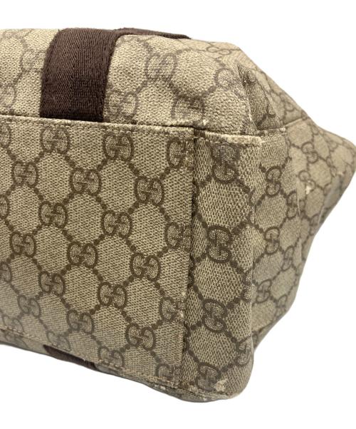 GUCCI（グッチ）GUCCI (グッチ) GGプラストートバッグ ブラウンの古着・服飾アイテム