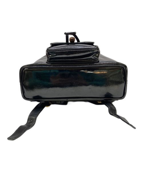 GUCCI（グッチ）GUCCI (グッチ) エナメルミニリュック バンブー ブラックの古着・服飾アイテム