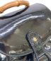 中古・古着 GUCCI (グッチ) エナメルミニリュック バンブー ブラック：8000円