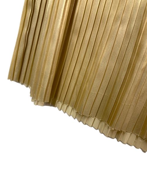 Maison Margiela（メゾンマルジェラ）Maison Margiela (メゾンマルジェラ) プリーツスカート ゴールド サイズ:Mの古着・服飾アイテム