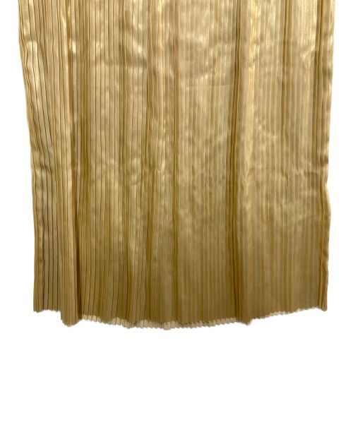 Maison Margiela（メゾンマルジェラ）Maison Margiela (メゾンマルジェラ) プリーツスカート ゴールド サイズ:Mの古着・服飾アイテム