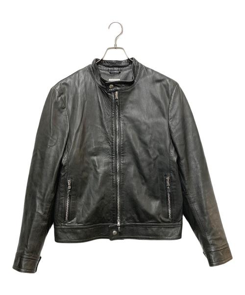 EMMETI（エンメティ）EMMETI (エンメティ) シングルライダースジャケット ブラック サイズ:50の古着・服飾アイテム