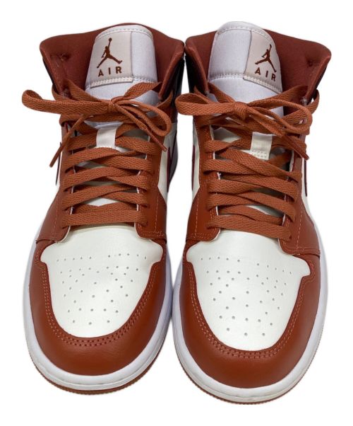 NIKE（ナイキ）NIKE (ナイキ) WMNS AIR JORDAN 1 MID ブラウン×ホワイト サイズ:US9.5の古着・服飾アイテム