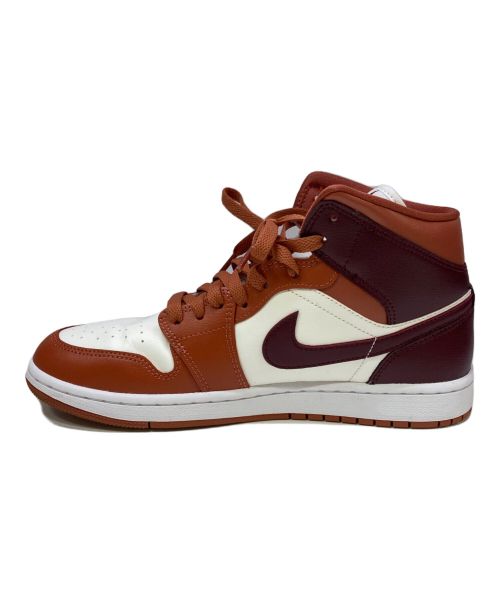 NIKE（ナイキ）NIKE (ナイキ) WMNS AIR JORDAN 1 MID ブラウン×ホワイト サイズ:US9.5の古着・服飾アイテム