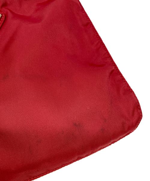 PRADA（プラダ）PRADA (プラダ) ナイロンミニショルダーバッグ レッドの古着・服飾アイテム