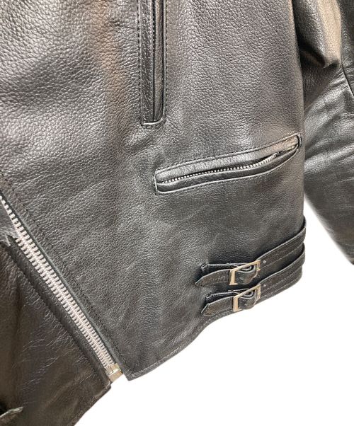 FREEDOM（フリーダム）FREEDOM (フリーダム) ライダースジャケット ブラック サイズ:Lの古着・服飾アイテム