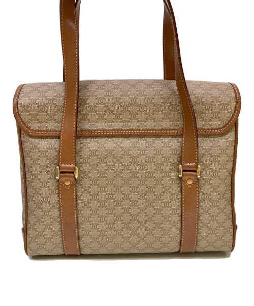 CELINE（セリーヌ）CELINE (セリーヌ) マカダム柄ハンドバッグ ベージュ×ブラウンの古着・服飾アイテム