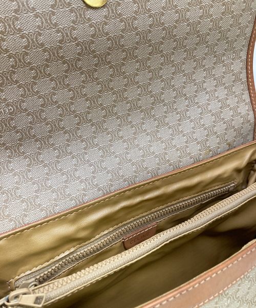 CELINE（セリーヌ）CELINE (セリーヌ) マカダム柄ハンドバッグ ベージュ×ブラウンの古着・服飾アイテム