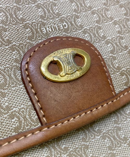 CELINE（セリーヌ）CELINE (セリーヌ) マカダム柄ハンドバッグ ベージュ×ブラウンの古着・服飾アイテム