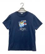 KENZOケンゾー）の古着「虎プリント Tシャツ」｜ネイビー