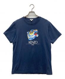 KENZO（ケンゾー）の古着「虎プリント Tシャツ」｜ネイビー
