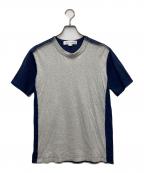 COMME des GARCONS SHIRTコムデギャルソンシャツ）の古着「半袖カットソー」｜グレー×ネイビー