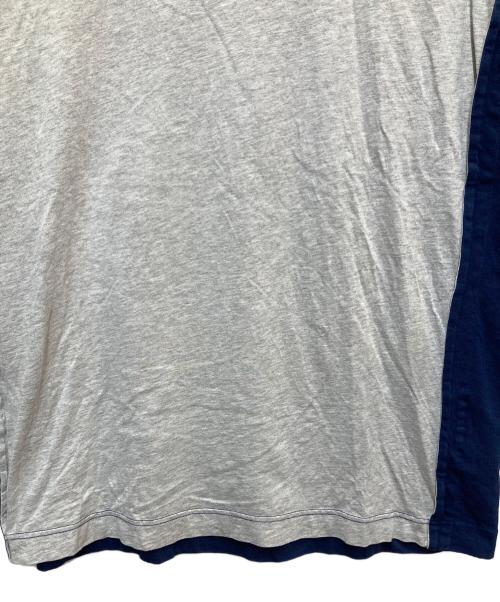 COMME des GARCONS SHIRT（コムデギャルソンシャツ）COMME des GARCONS SHIRT (コムデギャルソンシャツ) 半袖カットソー グレー×ネイビー サイズ:Lの古着・服飾アイテム