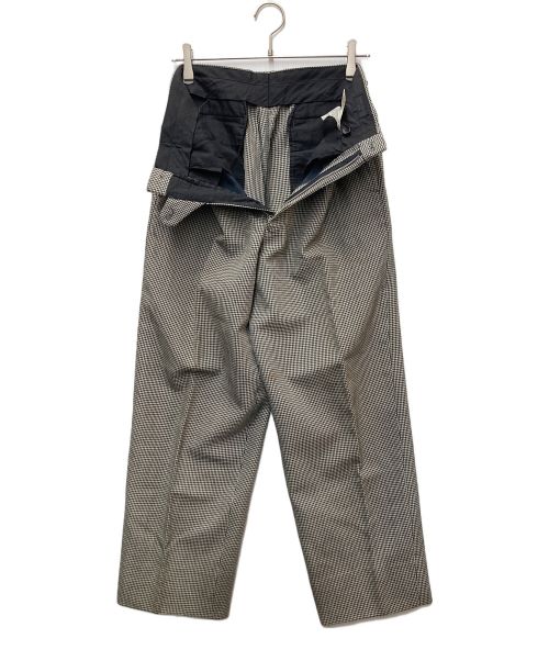 COMME des GARCONS HOMME（コムデギャルソン オム）COMME des GARCONS HOMME (コムデギャルソン オム) 2タックウールスラックス ホワイト×ブラック サイズ:Sの古着・服飾アイテム