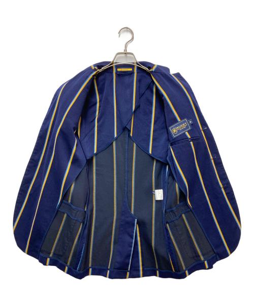 Rugby Ralph Lauren（ラグビーラルフローレン）Rugby Ralph Lauren (ラグビーラルフローレン) ストライプウールテーラードジャケット ネイビー×イエロー サイズ:XSの古着・服飾アイテム
