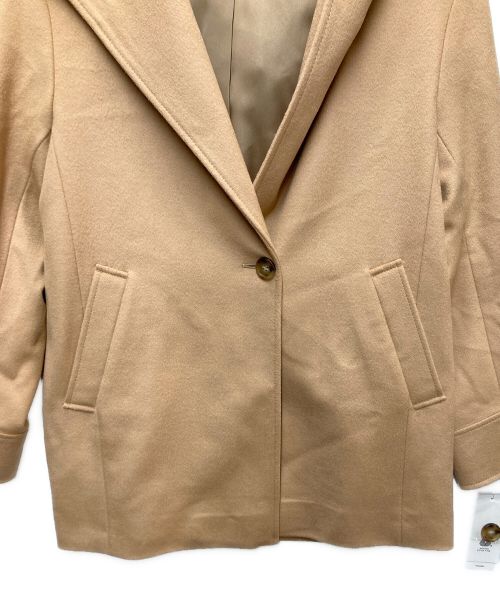 23区（ニジュウサンク）23区 (ニジュウサンク) ウールカシミヤビーバーフード付ショートコート ブラウン サイズ:40 未使用品の古着・服飾アイテム