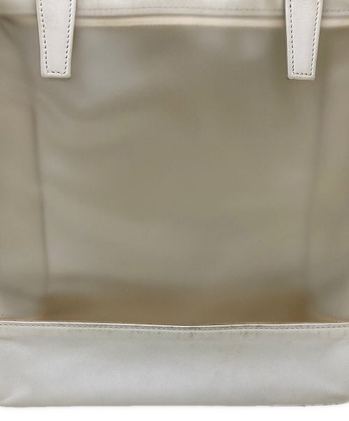 LOEWE（ロエベ）LOEWE (ロエベ) ビニール切替トートバッグ ホワイト×クリアの古着・服飾アイテム