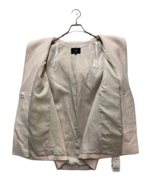 23区（ニジュウサンク）23区 (ニジュウサンク) ウールカシミヤビーバーフード付ショートコート ピンク サイズ:40 未使用品の古着・服飾アイテム