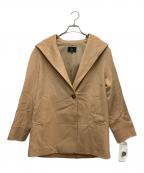 23区ニジュウサンク）の古着「ウールカシミヤビーバーフード付ショートコート」｜ブラウン