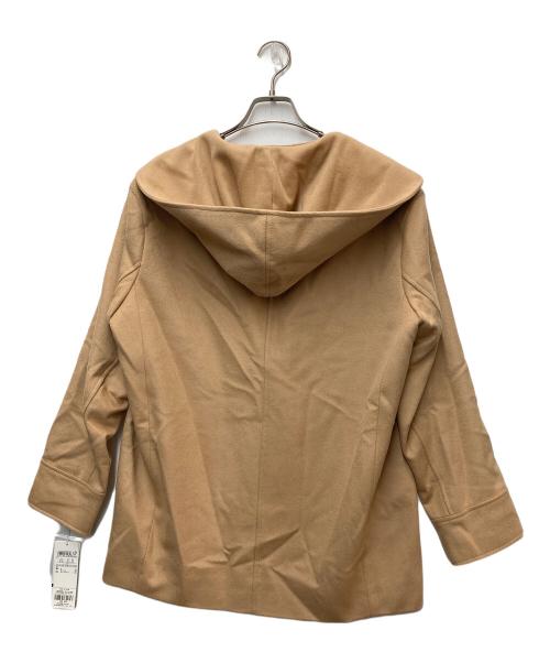 23区（ニジュウサンク）23区 (ニジュウサンク) ウールカシミヤビーバーフード付ショートコート ブラウン サイズ:40 未使用品の古着・服飾アイテム