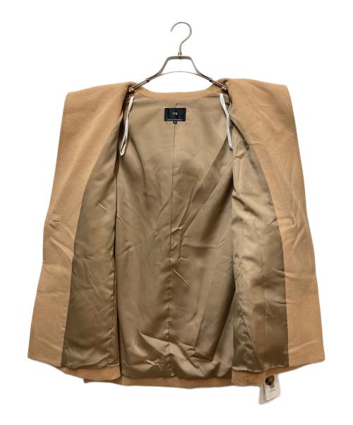 23区（ニジュウサンク）23区 (ニジュウサンク) ウールカシミヤビーバーフード付ショートコート ブラウン サイズ:40 未使用品の古着・服飾アイテム