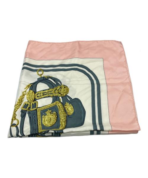 HERMES（エルメス）HERMES (エルメス) カレ90 BRIDES de GALA par ピンクの古着・服飾アイテム