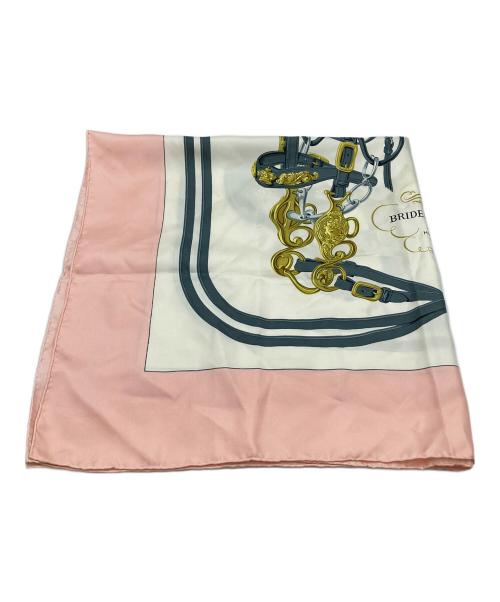 HERMES（エルメス）HERMES (エルメス) カレ90 BRIDES de GALA par ピンクの古着・服飾アイテム