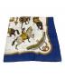 中古・古着 HERMES (エルメス) カレ90 REPRISE ブルー×ホワイト：8000円