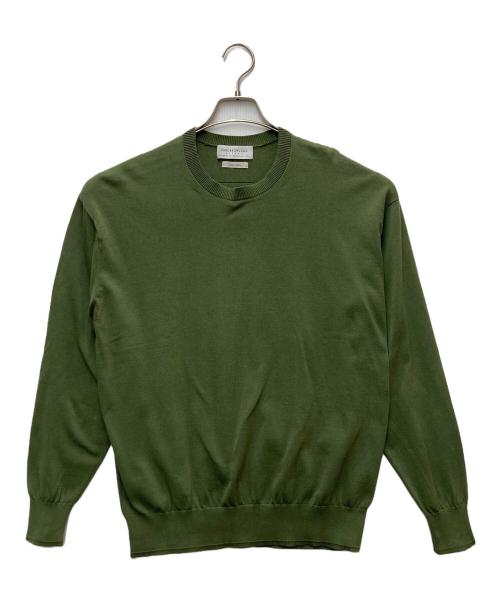 TOMORROW LAND tricot（トゥモローランド トリコ）TOMORROW LAND tricot (トゥモローランド トリコ) ギザコットン クルーネックプルオーバーニット グリーン サイズ:Sの古着・服飾アイテム