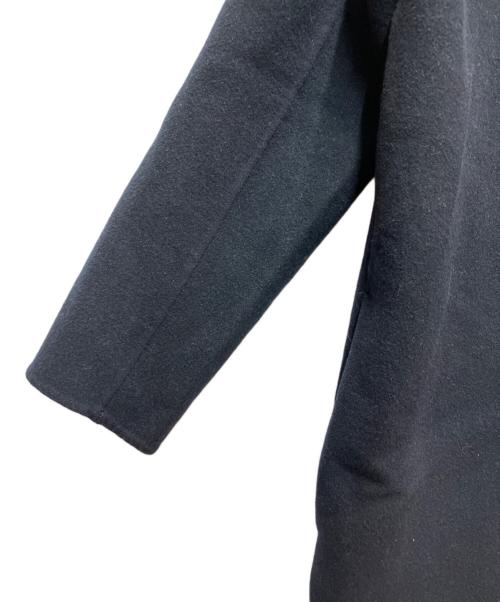 ENFOLD（エンフォルド）ENFOLD (エンフォルド) ウールノーカラーリバーコート ネイビー サイズ:SIZE 36の古着・服飾アイテム