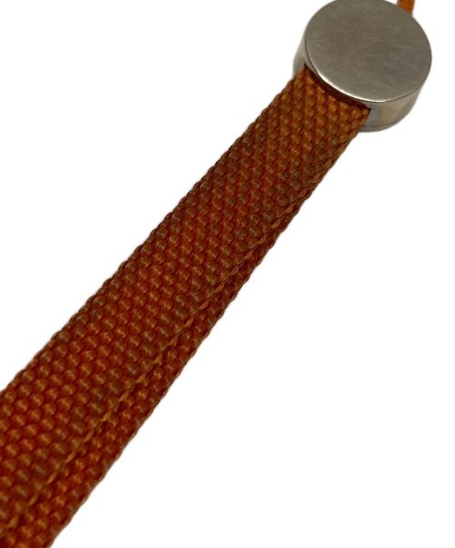 HERMES（エルメス）HERMES (エルメス) セリエストラップ オレンジ×シルバーの古着・服飾アイテム