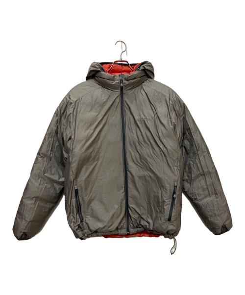 Eddie Bauer（エディーバウアー）Eddie Bauer (エディーバウアー) リバーシブルダウンジャケット オレンジ×グレー サイズ:Mの古着・服飾アイテム