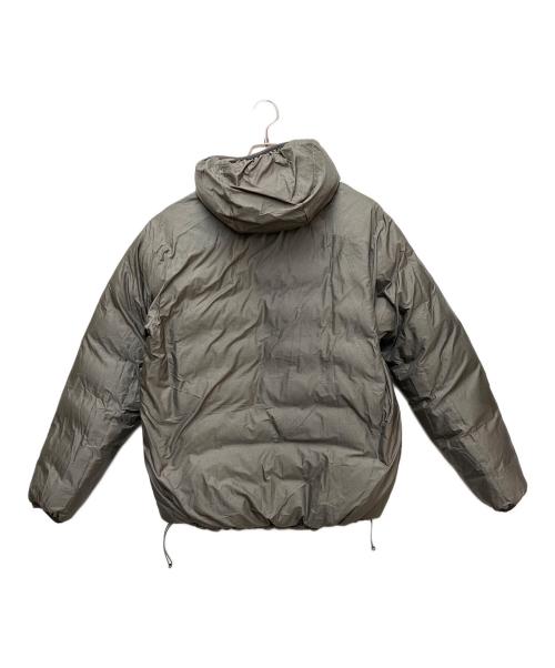 Eddie Bauer（エディーバウアー）Eddie Bauer (エディーバウアー) リバーシブルダウンジャケット オレンジ×グレー サイズ:Mの古着・服飾アイテム