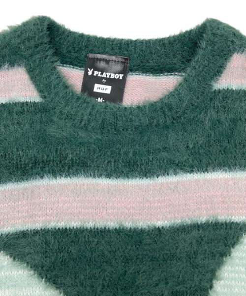 PLAY BOY（プレイボーイ）PLAY BOY (プレイボーイ) HUF (ハフ) シャギーニット グリーン サイズ:Ｍの古着・服飾アイテム
