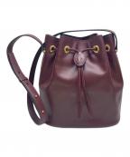 Cartierカルティエ）の古着「巾着ショルダーバッグ マストライン」｜ボルドー