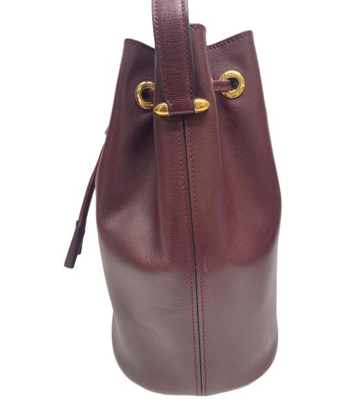 Cartier（カルティエ）Cartier (カルティエ) 巾着ショルダーバッグ マストライン ボルドーの古着・服飾アイテム