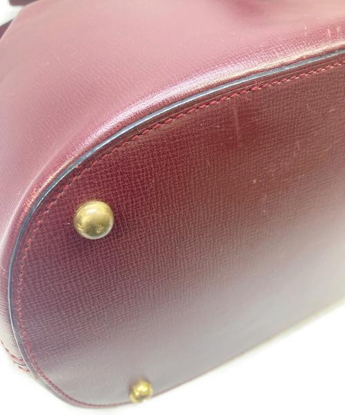 Cartier（カルティエ）Cartier (カルティエ) 巾着ショルダーバッグ マストライン ボルドーの古着・服飾アイテム