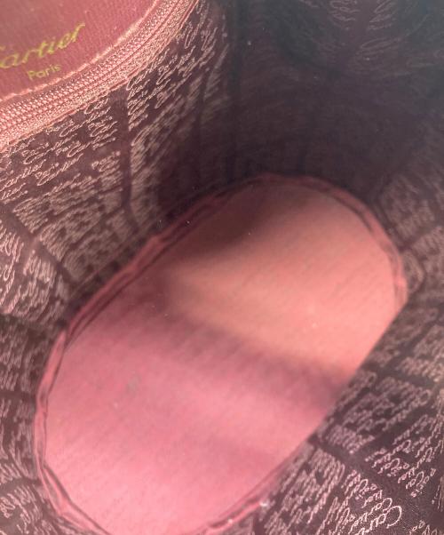 Cartier（カルティエ）Cartier (カルティエ) 巾着ショルダーバッグ マストライン ボルドーの古着・服飾アイテム