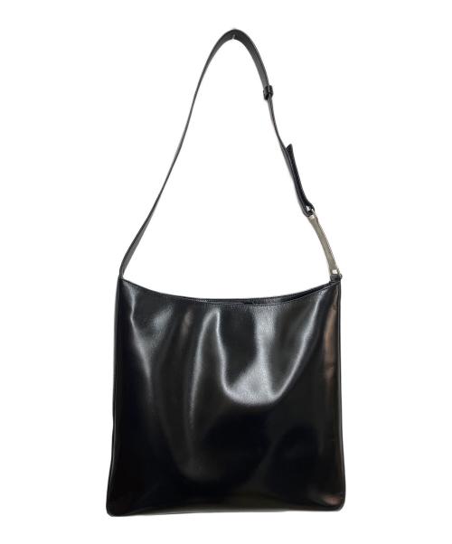 PRADA（プラダ）PRADA (プラダ) レザーショルダーバッグ ブラックの古着・服飾アイテム