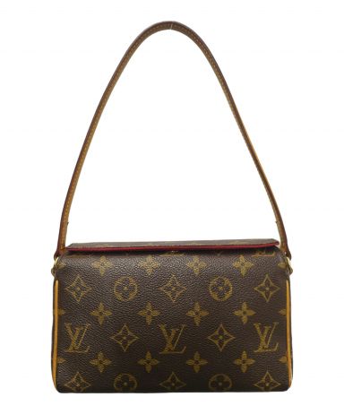ルイ・ヴィトン ハンドバッグ ブラウン/レッド　モノグラム 中古・古着通販】LOUIS VUITTON (ルイ ヴィトン) モノグラム レシタル