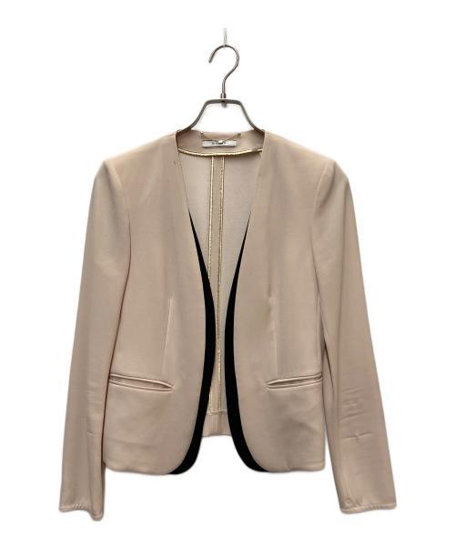 BEIGE（ベイジ）BEIGE (ベイジ) ダブルカラージャケット ライトピンク サイズ:４の古着・服飾アイテム