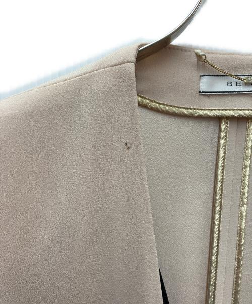 BEIGE（ベイジ）BEIGE (ベイジ) ダブルカラージャケット ライトピンク サイズ:４の古着・服飾アイテム
