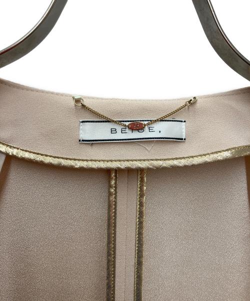 BEIGE（ベイジ）BEIGE (ベイジ) ダブルカラージャケット ライトピンク サイズ:４の古着・服飾アイテム