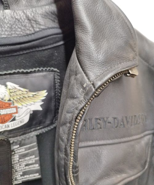 HARLEY-DAVIDSON（ハーレーダビッドソン）HARLEY-DAVIDSON (ハーレーダビッドソン) ライナー付レザージャケット ブラック サイズ:Sの古着・服飾アイテム