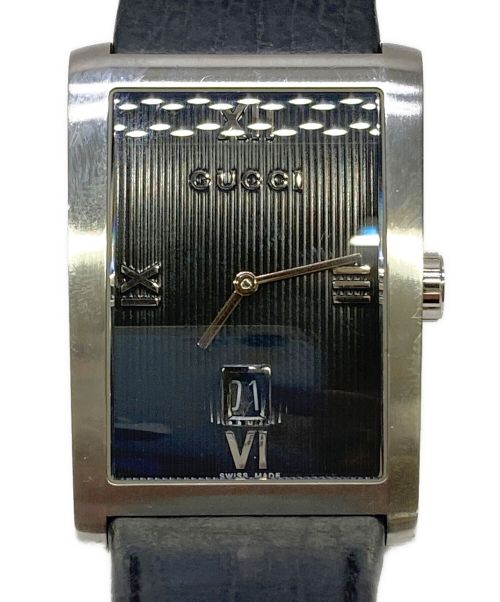 GUCCI（グッチ）GUCCI (グッチ) 腕時計 スクエアレクタンギュラー ブラックの古着・服飾アイテム